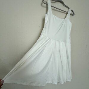 NWT Nordstrom Women's Tank Dress Knit Sleeveless Fit White size M
